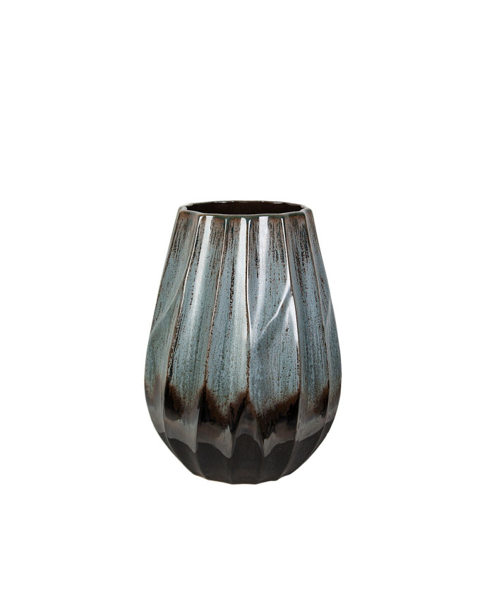 Vase Romimex Blue Black Ceramic