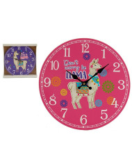 Wall Clock Gift Decor Llama