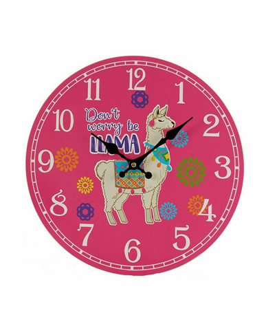 Wall Clock Gift Decor Llama