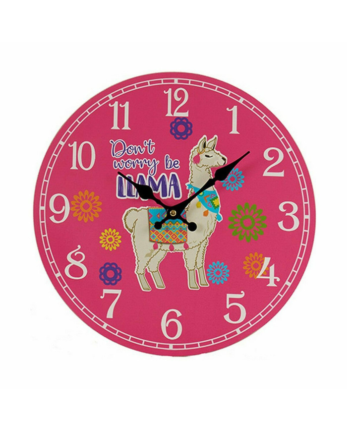 Wall Clock Gift Decor Llama
