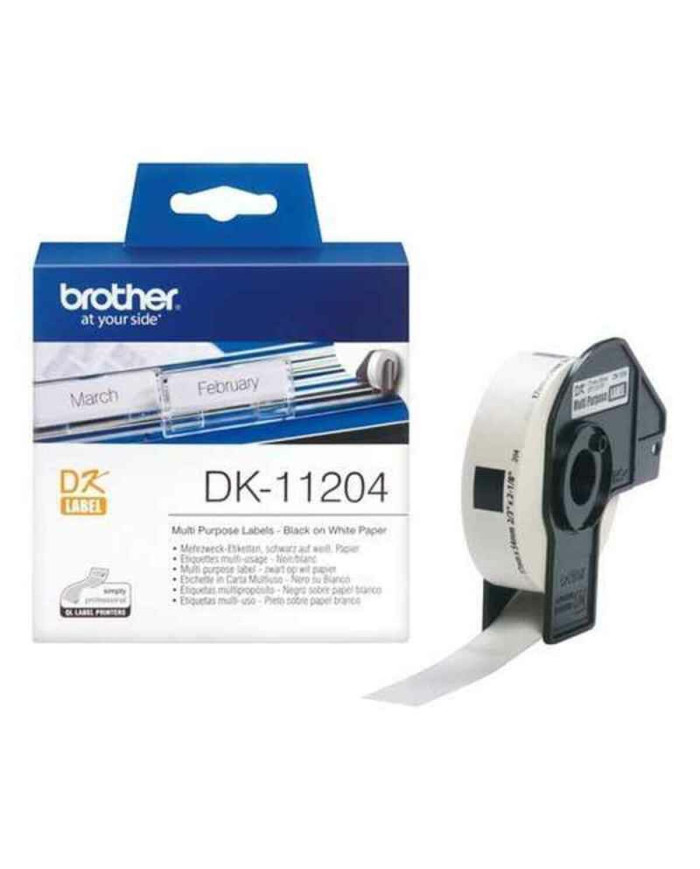 Multipurpose Printer Labels Brother DK11204 White Paper