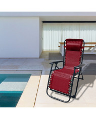 Folding Chair Marbueno Burgundy 90 x 108 x 66 cm