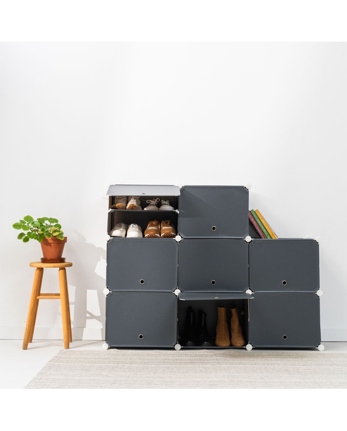 Portable Modular Shoe Cabinet InnovaGoods Grey