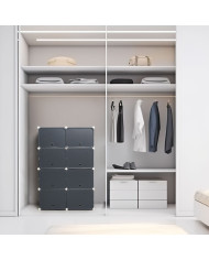 Portable Modular Shoe Cabinet InnovaGoods Grey