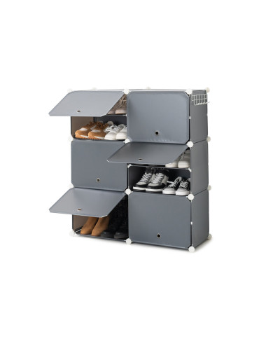 Portable Modular Shoe Cabinet InnovaGoods Grey