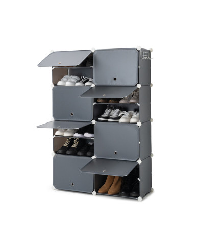 Portable Modular Shoe Cabinet InnovaGoods Grey