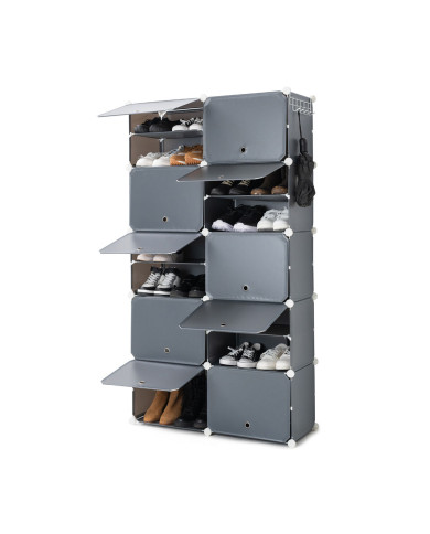 Portable Modular Shoe Cabinet InnovaGoods Grey