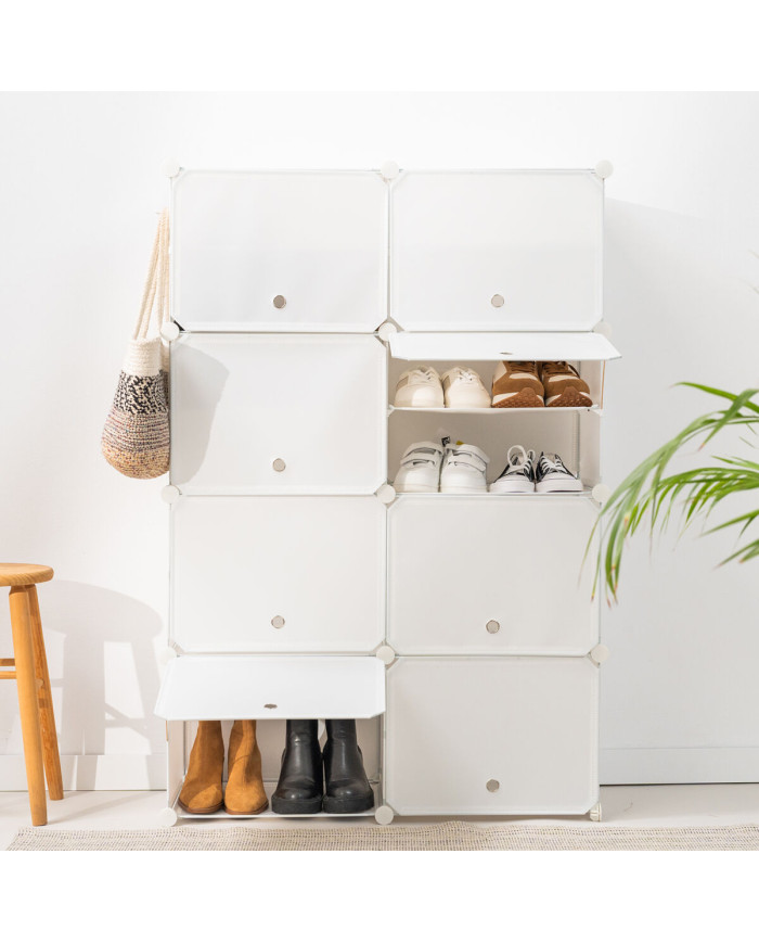 Portable Modular Shoe Cabinet InnovaGoods White