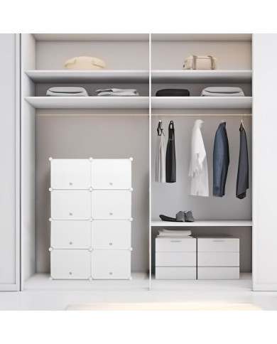 Portable Modular Shoe Cabinet InnovaGoods White