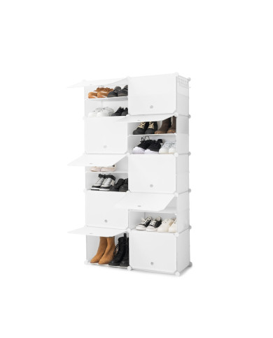 Portable Modular Shoe Cabinet InnovaGoods White