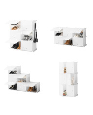 Portable Modular Shoe Cabinet InnovaGoods White