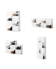 Portable Modular Shoe Cabinet InnovaGoods White