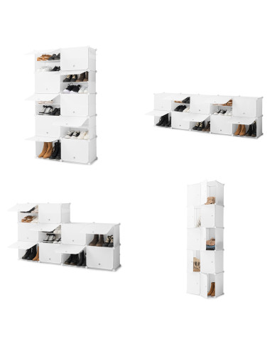 Portable Modular Shoe Cabinet InnovaGoods White
