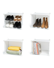 Portable Modular Shoe Cabinet InnovaGoods White
