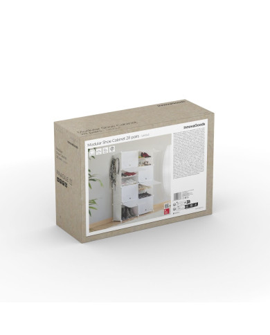 Portable Modular Shoe Cabinet InnovaGoods White