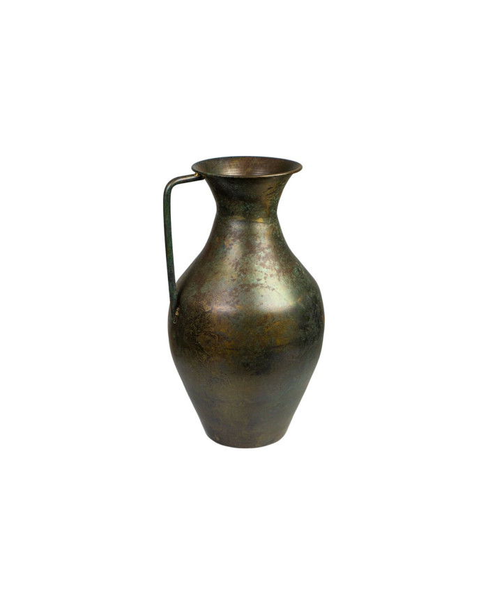 Vase Romimex Antique Brown Metal With handle