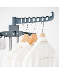 Folding Vertical Clothes Dryer with Wheels Dolver InnovaGoods 24 Bars