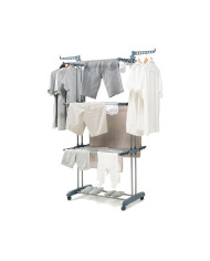 Folding Vertical Clothes Dryer with Wheels Dolver InnovaGoods 24 Bars