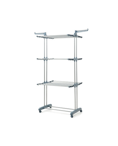 Folding Vertical Clothes Dryer with Wheels Dolver InnovaGoods 24 Bars