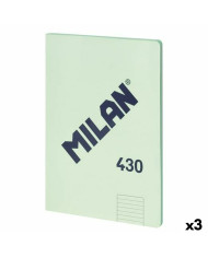 Notebook Milan 430 Green A4 48 Sheets (3 Units)