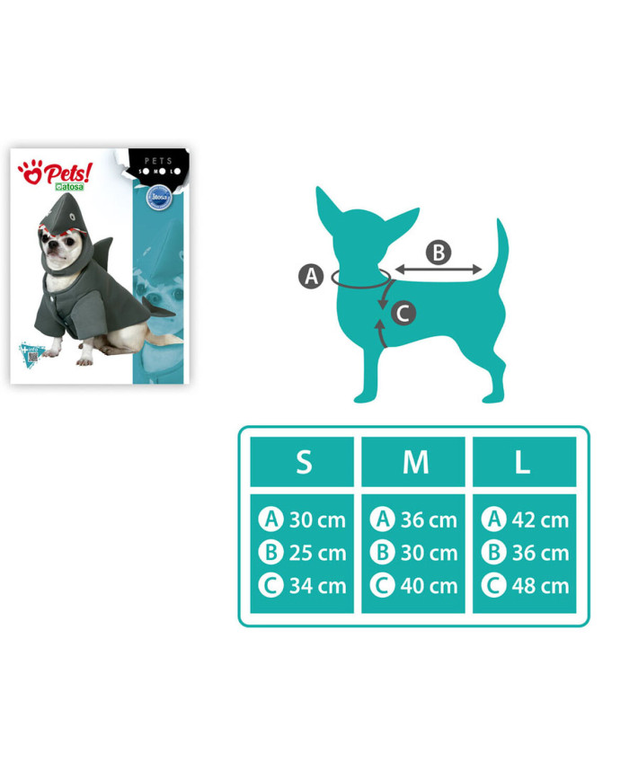 Dog Costume Size M Shark