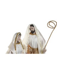 Christmas nativity set Home ESPRIT White Golden Aluminium 27 x 24 x 40 cm