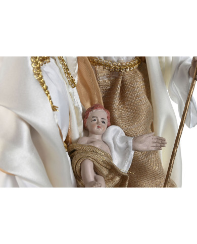 Christmas nativity set Home ESPRIT White Golden Aluminium 27 x 24 x 40 cm