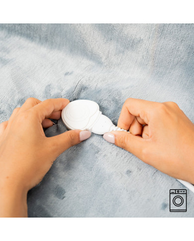 Electric Blanket Heklet InnovaGoods White Grey 130 x 180 cm 160 W