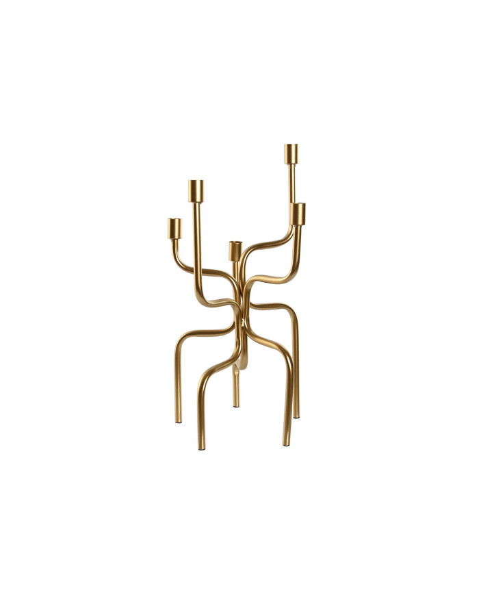 Candle Holder Home ESPRIT Golden Metal 25 x 25 x 51 cm