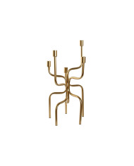 Candle Holder Home ESPRIT Golden Metal 25 x 25 x 51 cm