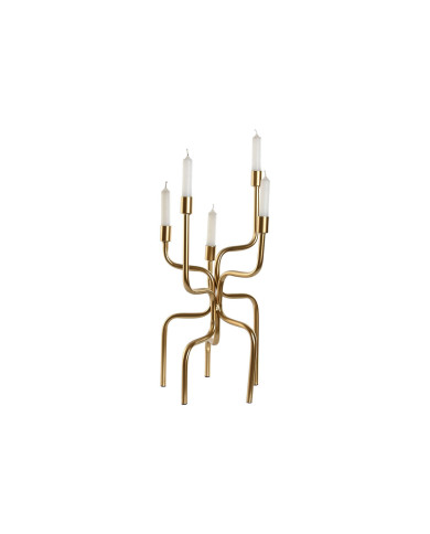 Candle Holder Home ESPRIT Golden Metal 25 x 25 x 51 cm