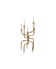 Candle Holder Home ESPRIT Golden Metal 25 x 25 x 51 cm