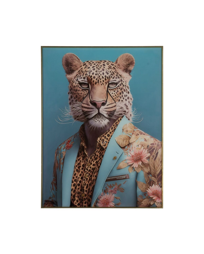Painting Aluminium Tempered Glass 60 x 6 x 80 cm