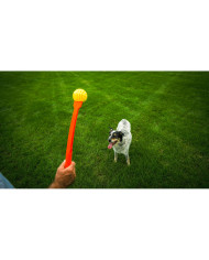 Ball Launcher for Dogs Hunter Yellow Orange Rubber Ball