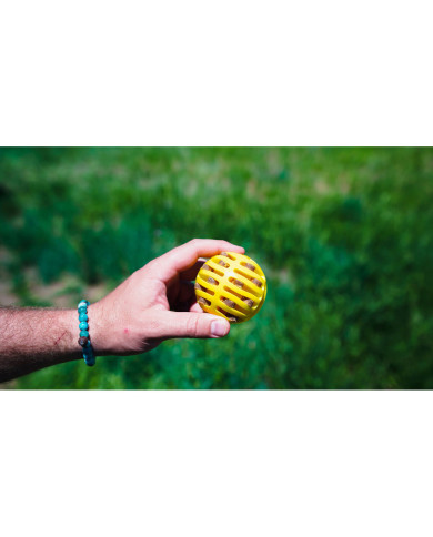 Ball Launcher for Dogs Hunter Yellow Orange Rubber Ball