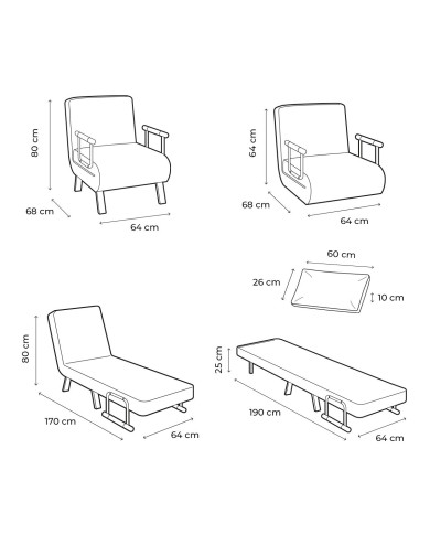4-in-1 Convertible Single Sofa Bed Softfa InnovaGoods