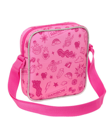 Shoulder Bag Rainbow High Shine Multicolour 16 x 18 x 4 cm
