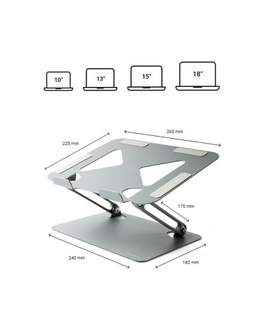 Folding and Adjustable Laptop Stand Lastan InnovaGoods