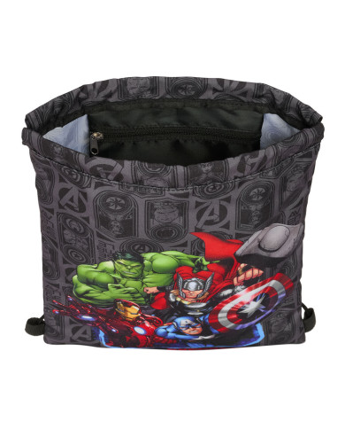 Backpack with Strings The Avengers Vendetta Black 26 x 34 x 1 cm
