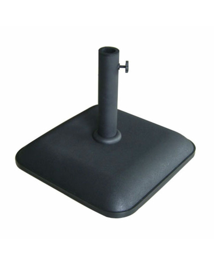 Marbueno Square Umbrella Base Cement 45X45X7.3 cm 25KG Black Garden Pool Terrace 10458