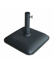 Marbueno Square Umbrella Base Cement 45X45X7.3 cm 25KG Black Garden Pool Terrace 10458