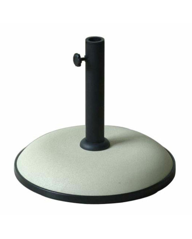 Marbueno Base Umbrella Round Cement 41.5x35 cm 15KG White Garden Pool Terrace 10448