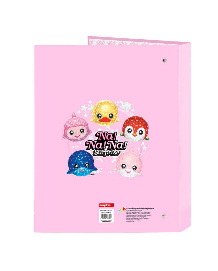 Ring binder Sparkle Na! Na! Na! Light Pink 26,5 x 33 x 4 cm