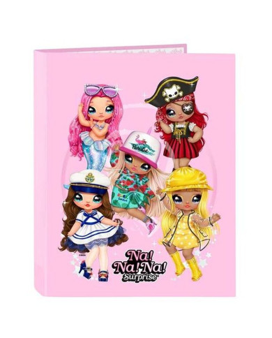Ring binder Sparkle Na! Na! Na! Light Pink 26,5 x 33 x 4 cm