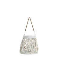 Candleholder Home ESPRIT White Wood Crystal 35 x 35 x 32 cm (2 Units)