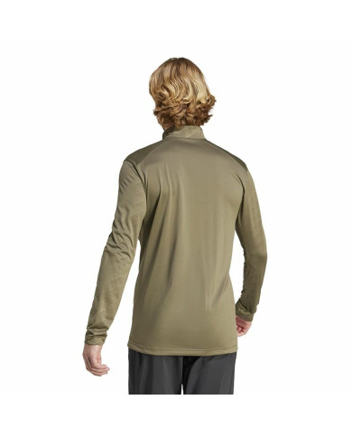 Men’s Sweatshirt without Hood Adidas Mt Half Zi Ls Brown