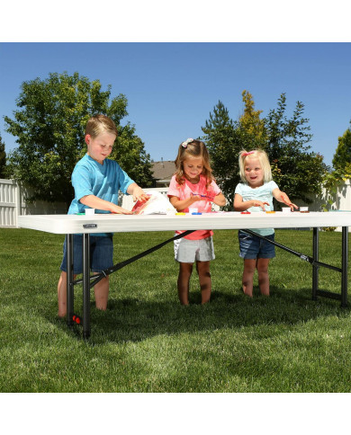 Folding Table Lifetime White Steel Rectangular (Refurbished C)
