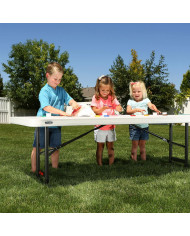 Folding Table Lifetime White Steel Rectangular (Refurbished C)