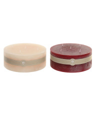 Candle Home ESPRIT Red Cream Christmas 25 x 25 x 10 cm (2 Units)