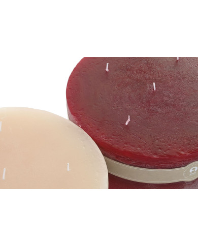 Candle Home ESPRIT Red Cream Christmas 25 x 25 x 10 cm (2 Units)